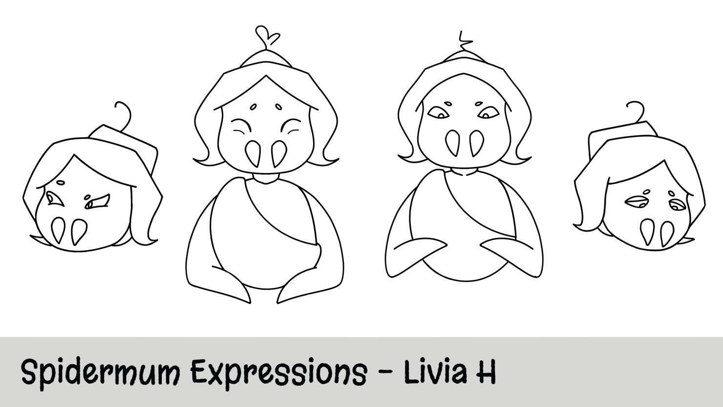 Spidermum - Expression sheet Spidermum - Expression sheet